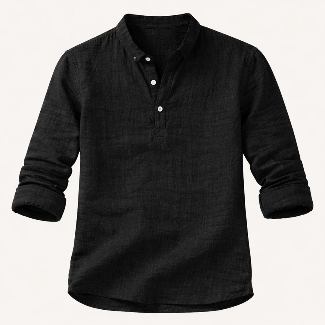 La chemise décontractée à boutons en lin respirant pour hommes de Ridgebrook Park