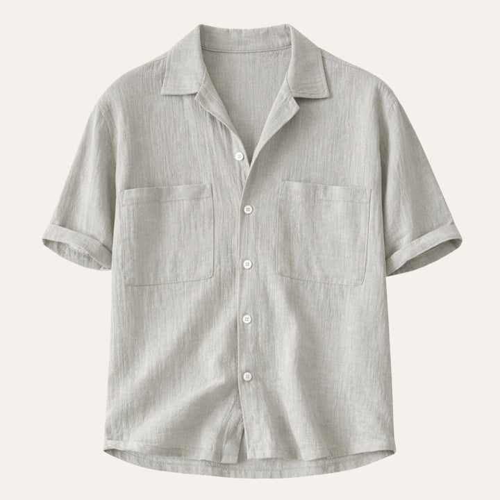La Chemise en Lin Texturé Mélangé à Coupe Relaxée pour Homme Mayfair