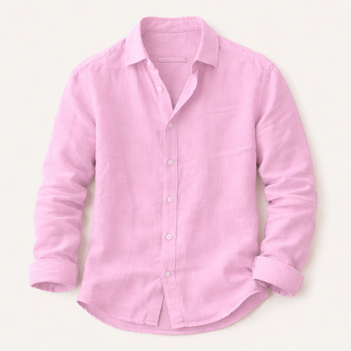 La chemise en coton et lin respirante pour hommes Carlisle, coupe décontractée