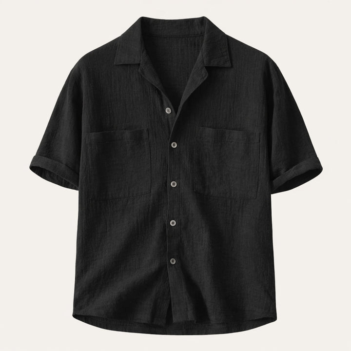 La Chemise en Lin Texturé Mélangé à Coupe Relaxée pour Homme Mayfair