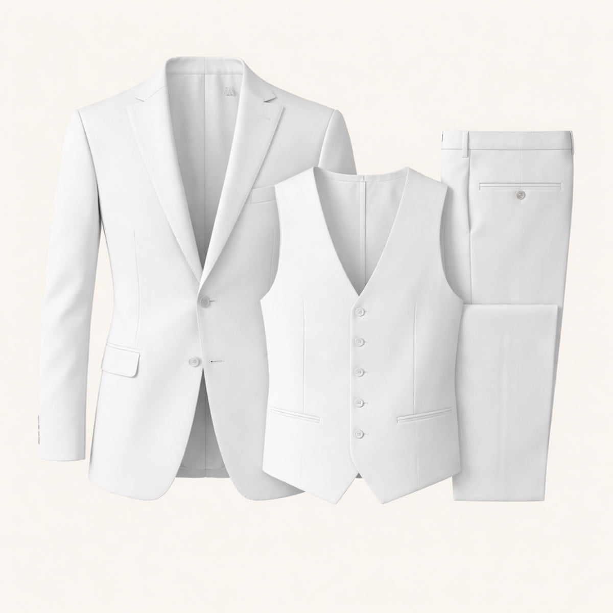 Le costume slim fit 3 pièces pour homme Silverwood – Ensemble élégant blazer, gilet et pantalon