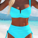 Maillot de Bain Style Soutien-gorge Haute Taille Triangle