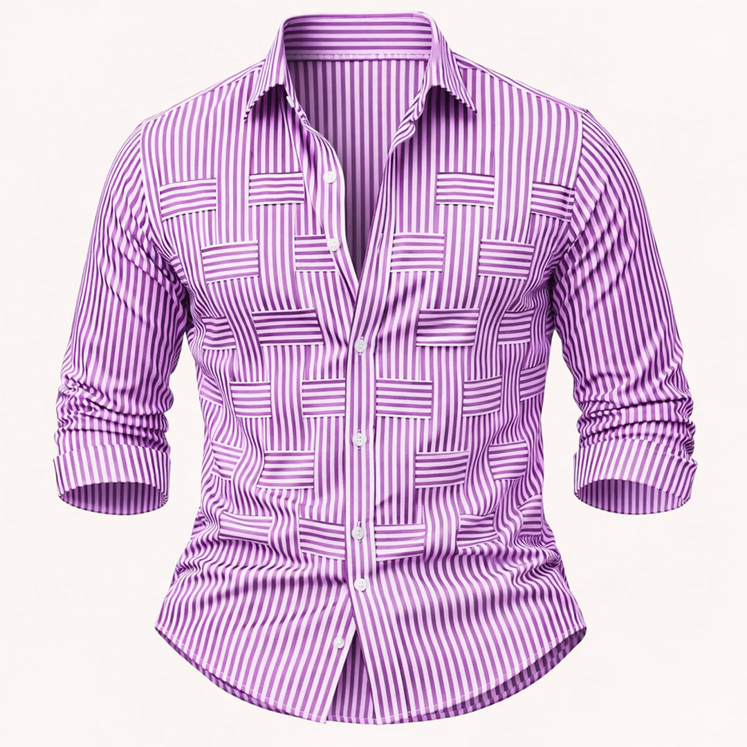 La Chemise Rayée Résistante aux Froissements et Respirante pour Hommes Stratford
