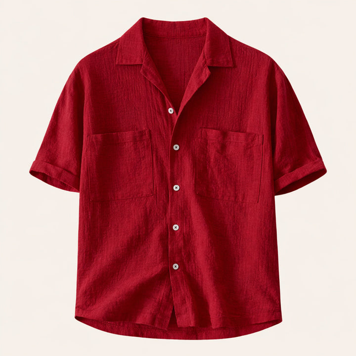 La Chemise en Lin Texturé Mélangé à Coupe Relaxée pour Homme Mayfair