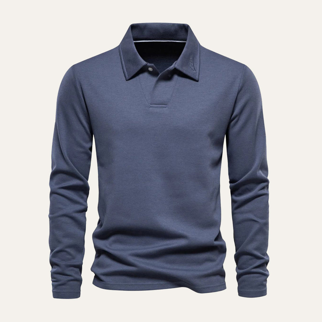 La chemise en coton moderne à manches longues Porto pour hommes