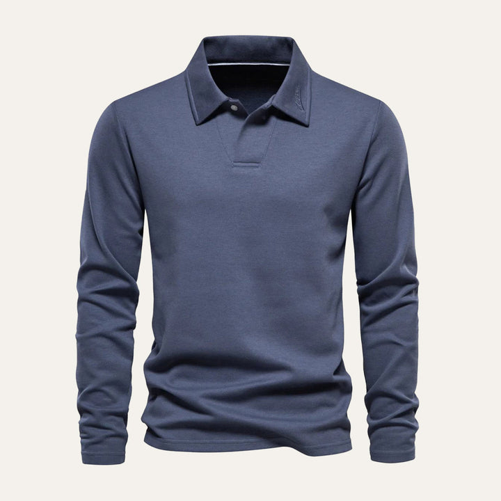 La chemise en coton moderne à manches longues Porto pour hommes