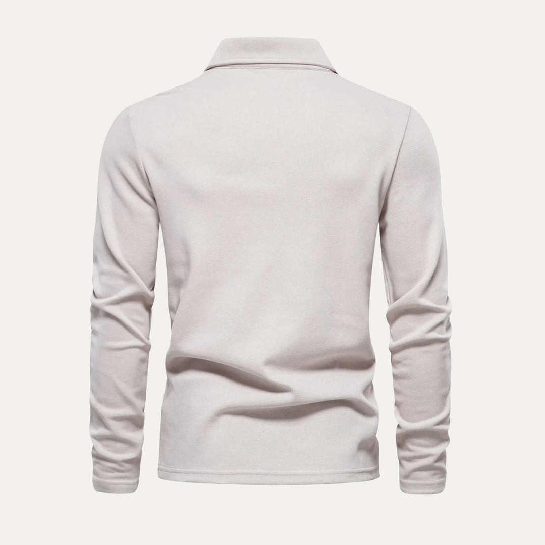 La chemise en coton moderne à manches longues Porto pour hommes