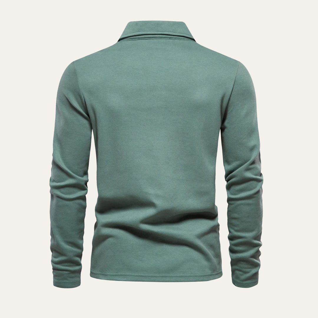 La chemise en coton moderne à manches longues Porto pour hommes