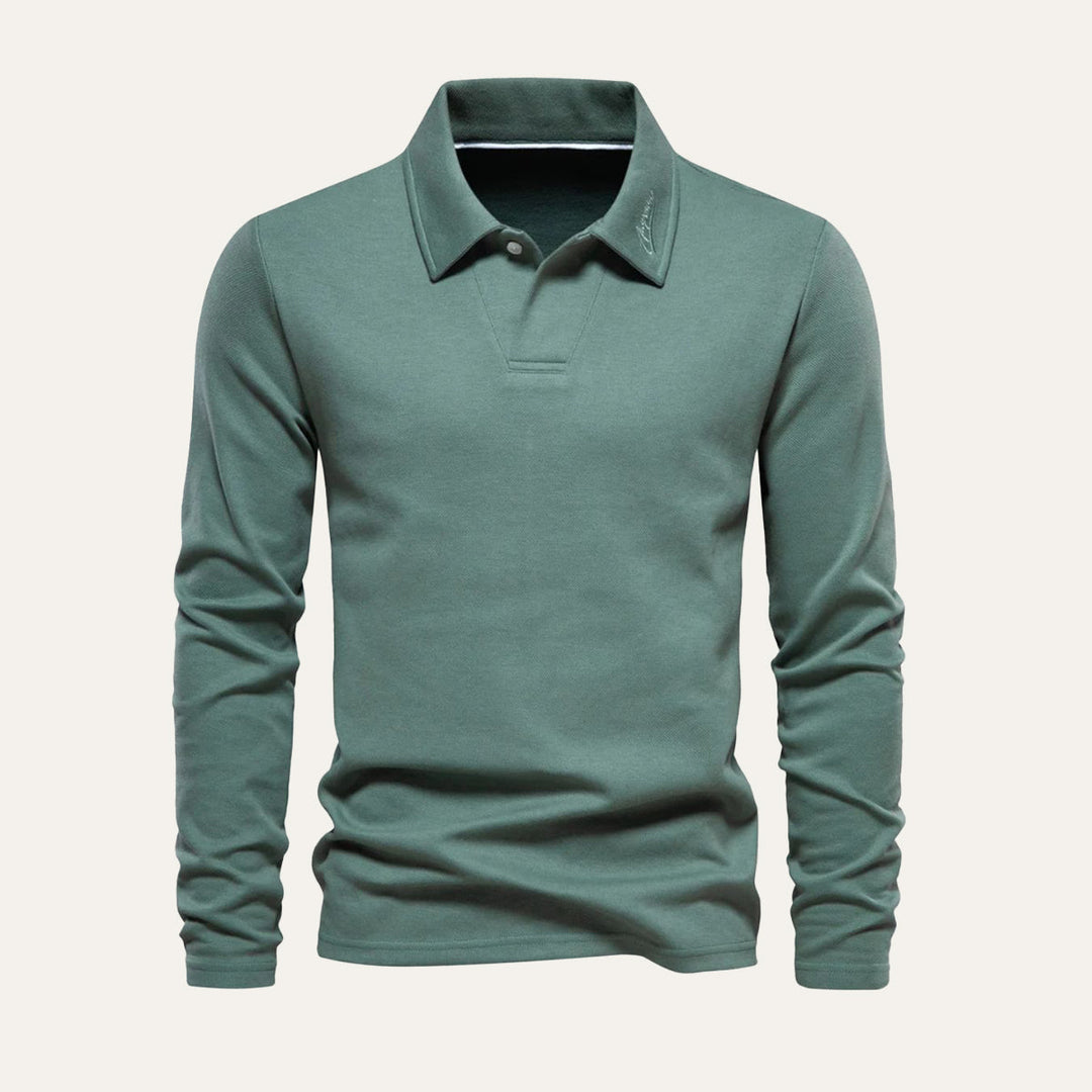 La chemise en coton moderne à manches longues Porto pour hommes