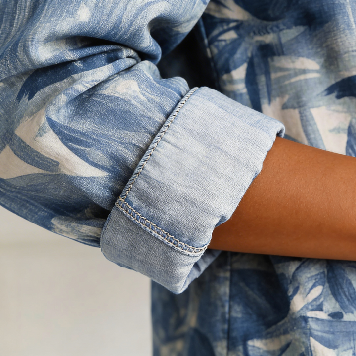 Bega | Blouse à fleurs bleues