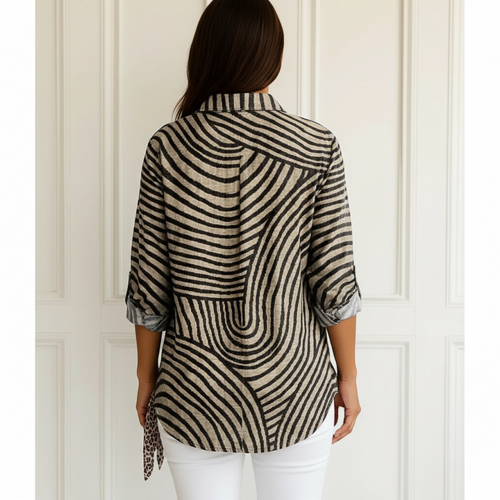 Ingrid | Chemise à rayures en spirale