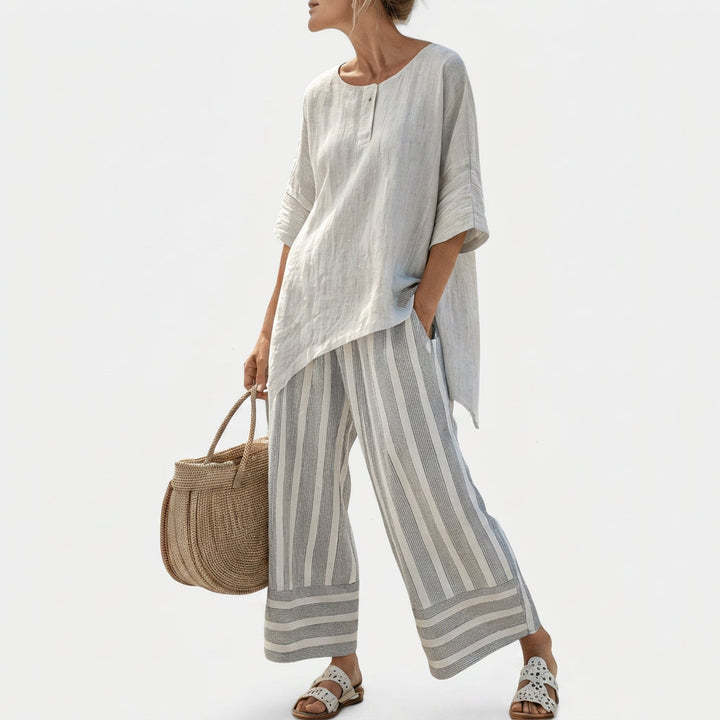Clarisa - Ensemble de Blouse Asymétrique