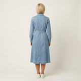 Maribell | Robe Maxi en Denim à Manches Longues
