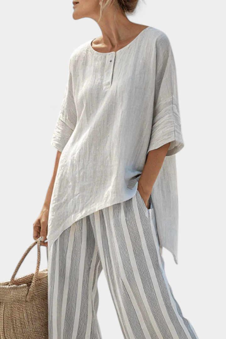 Clarisa - Ensemble de Blouse Asymétrique