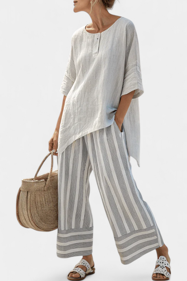 Clarisa - Ensemble de Blouse Asymétrique
