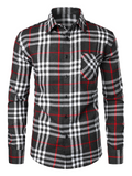 Chemise coupe classique en flanelle à carreaux