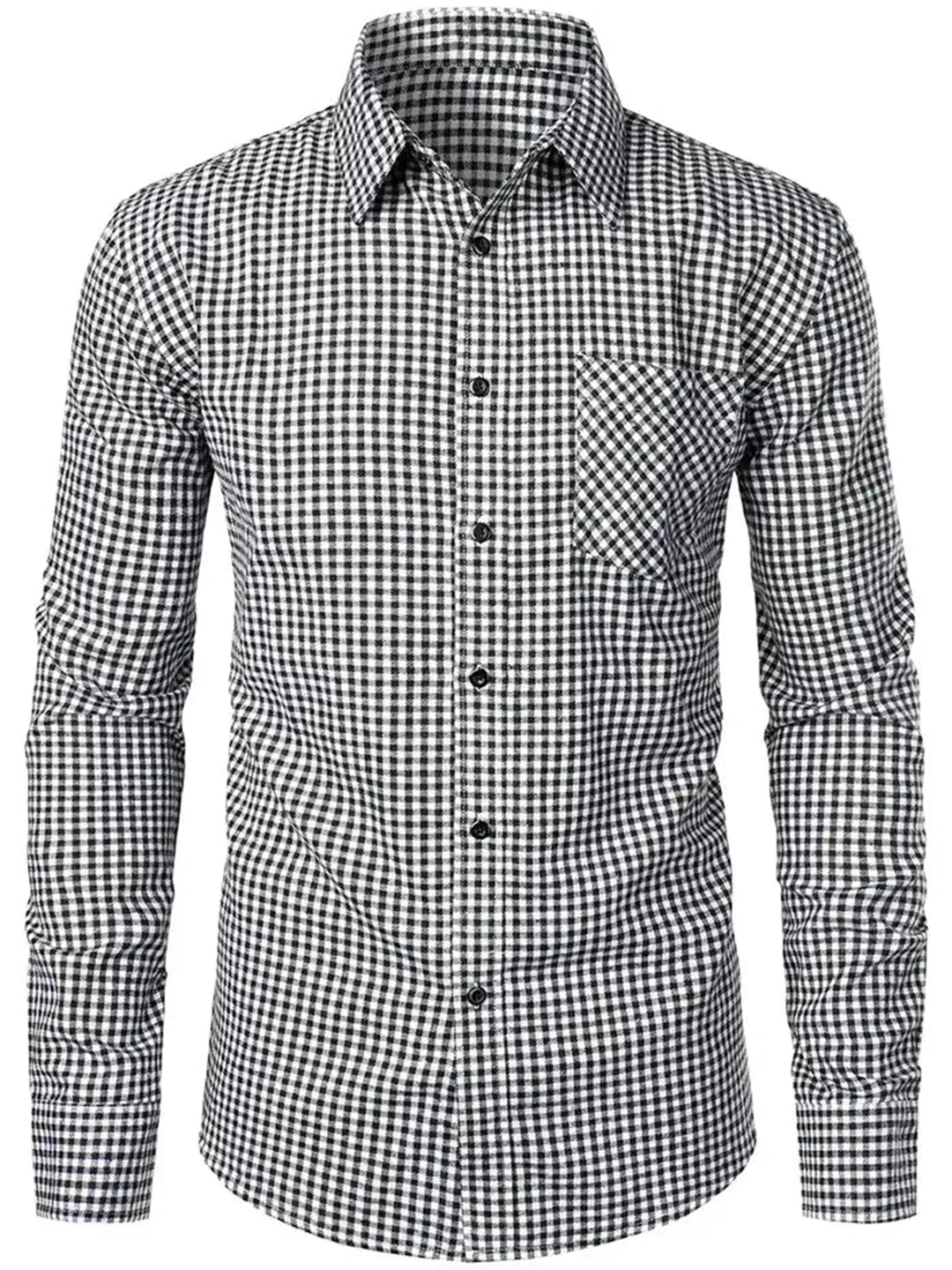 Chemise coupe classique en flanelle à carreaux
