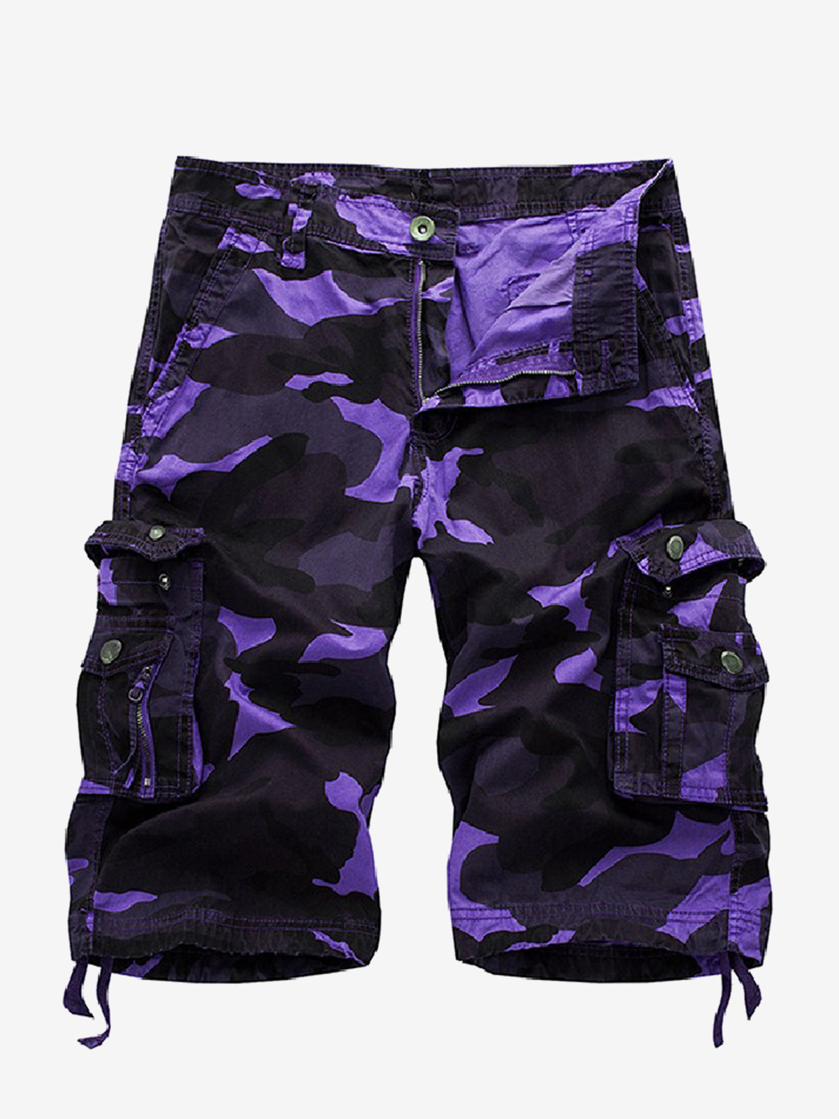 Shorts en coton camouflage décontractés pour hommes en grandes tailles