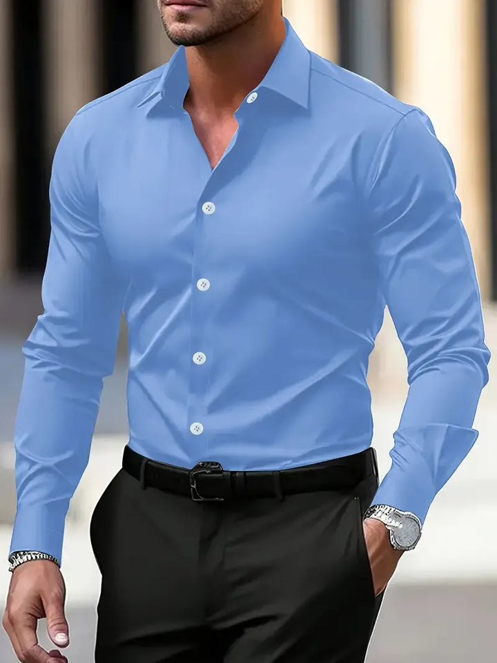 La Chemise Formelle en Coton Satin Kensington pour Hommes