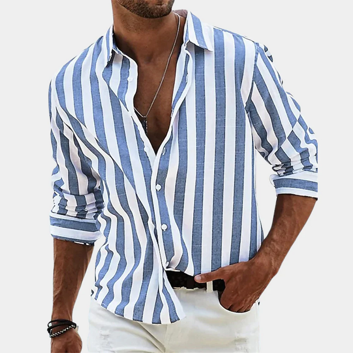 La Chemise Rayée en Lin Valencia pour Hommes