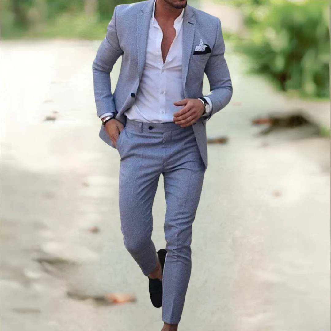 Le Costume de Mariage en Lin Santorin pour Invités