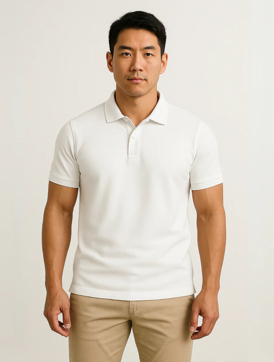 La Chemise Polo Blanche Corse pour Hommes – Style Éternel de Vieille Argent