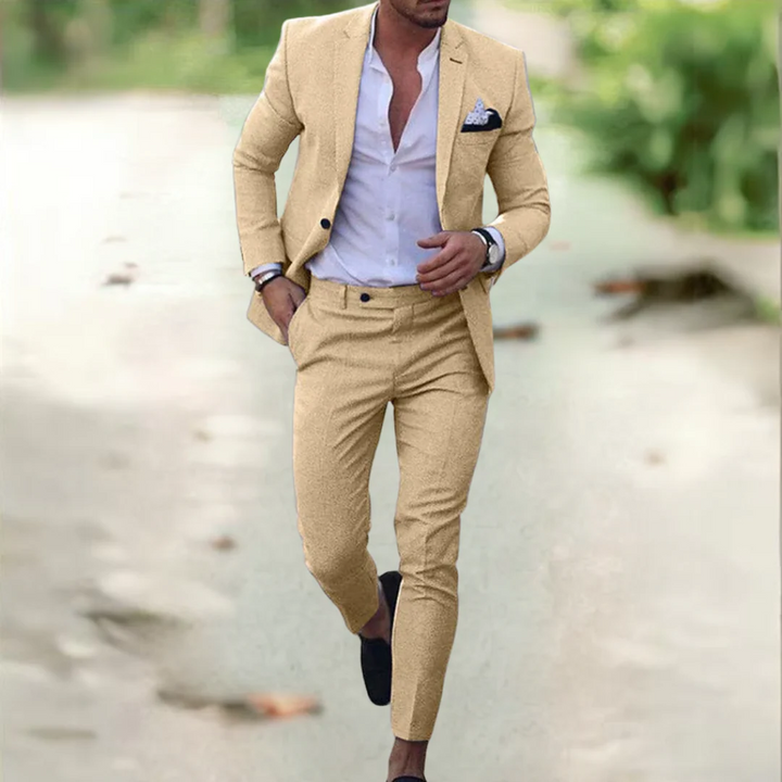 Le Costume de Mariage en Lin Santorin pour Invités