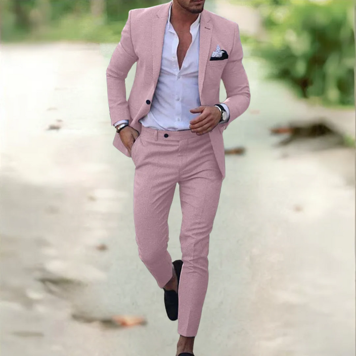 Le Costume de Mariage en Lin Santorin pour Invités
