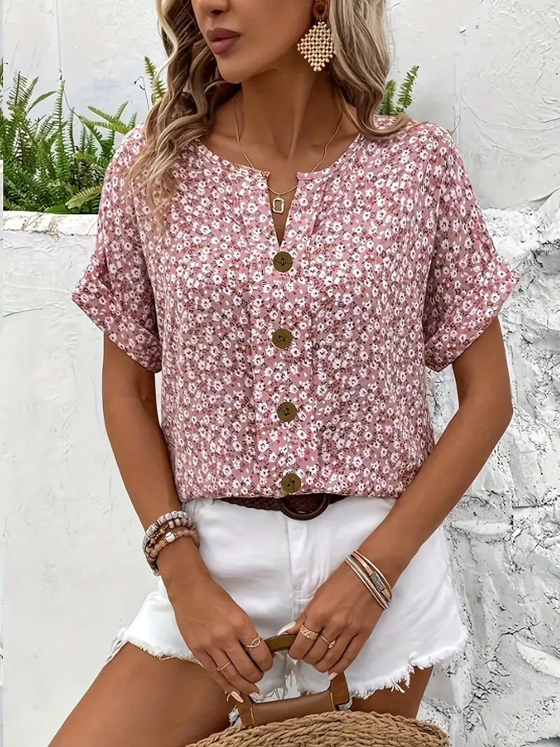 Jenna | Blouse boutonnée fleurie