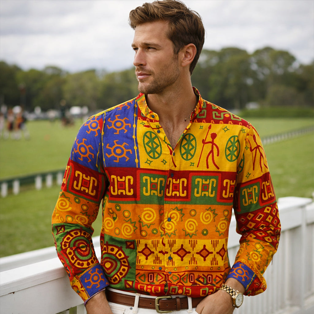 La chemise en denim légère pour homme à patchwork bicolore Briarstone Park