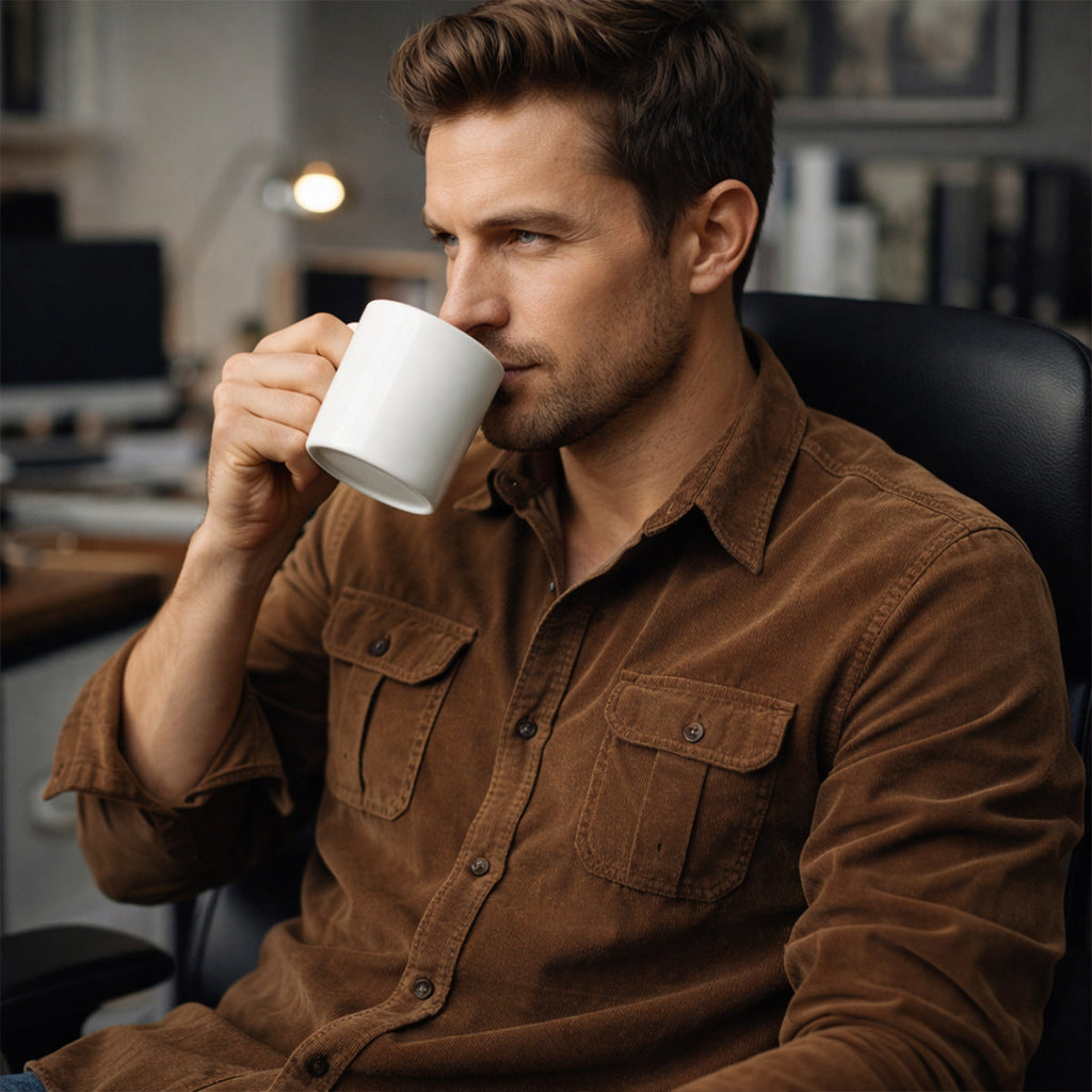 La Chemise Casual en Velours Côtelé pour Hommes Norwick