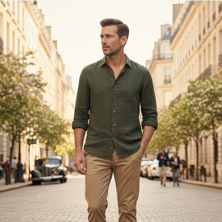 La chemise décontractée légère en mélange de lin pour homme Pinecrest Automne