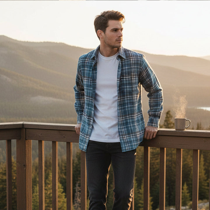 La chemise à carreaux décontractée rétro pour homme Glenhurst