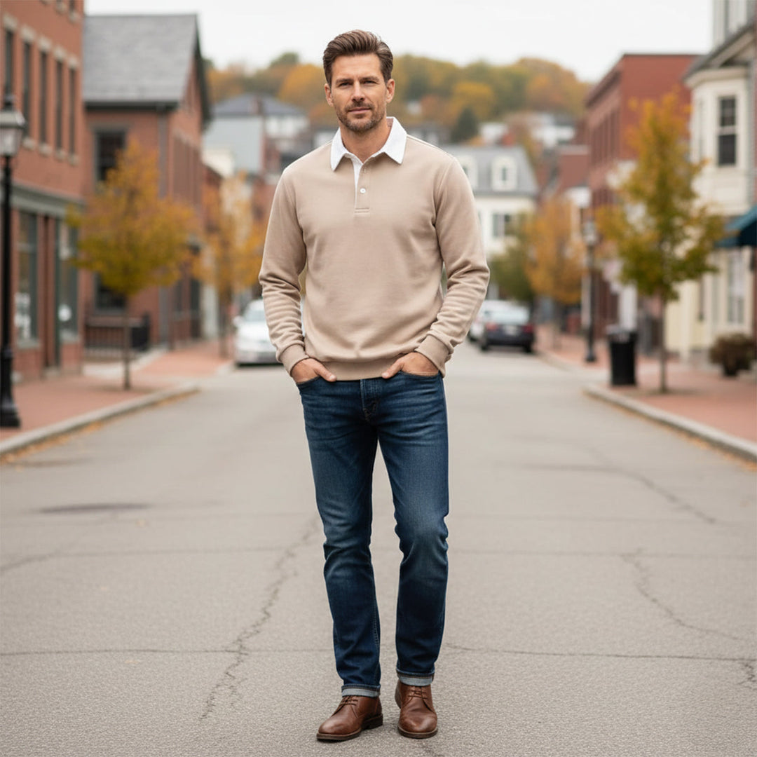Le Polo à Manches Longues pour Hommes Chelsea – Chemise en Tricot Classique