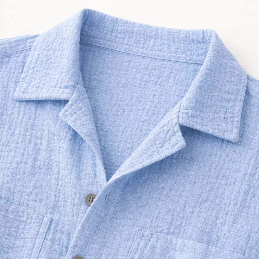 La Chemise en Lin Texturé Mélangé à Coupe Relaxée pour Homme Mayfair