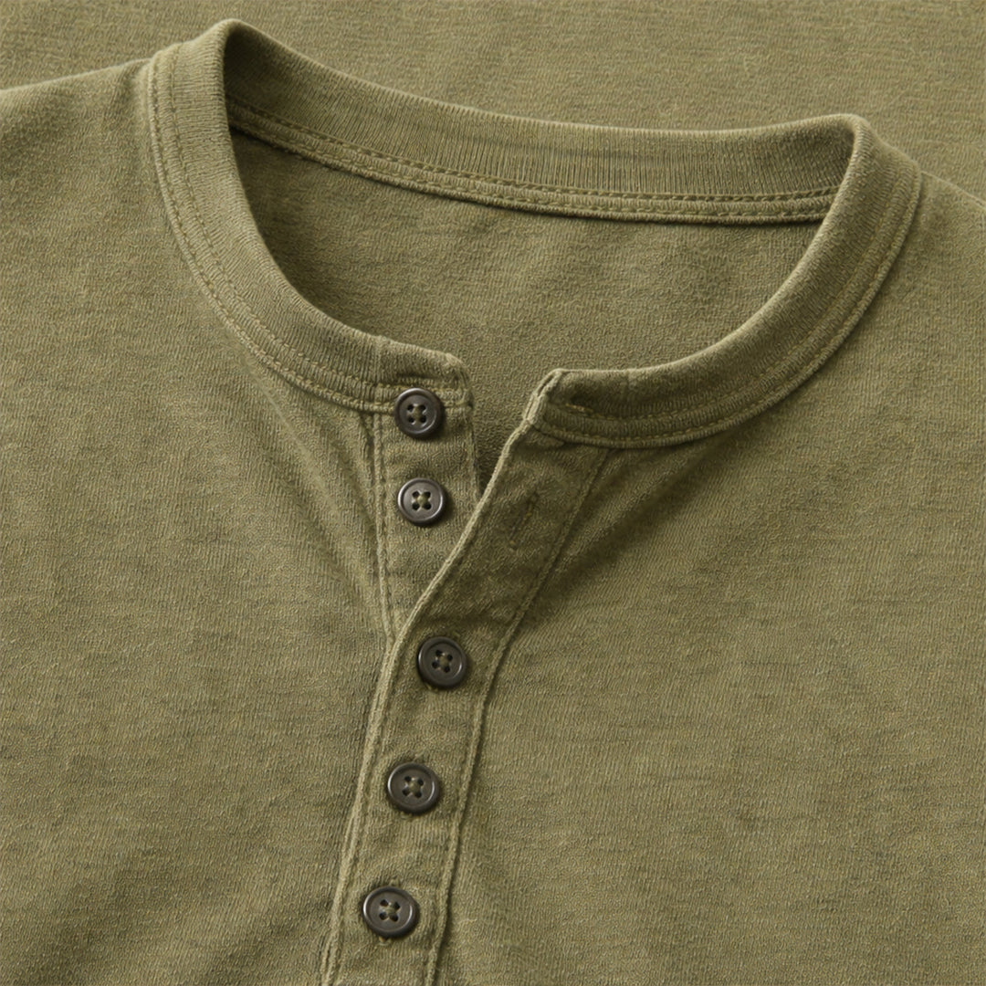 La Chemise Henley en Mélange de Coton Respirant pour Hommes Meadowcrest Hill