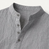 La Chemise Henley en Coton Lin d'Été pour Homme Regent