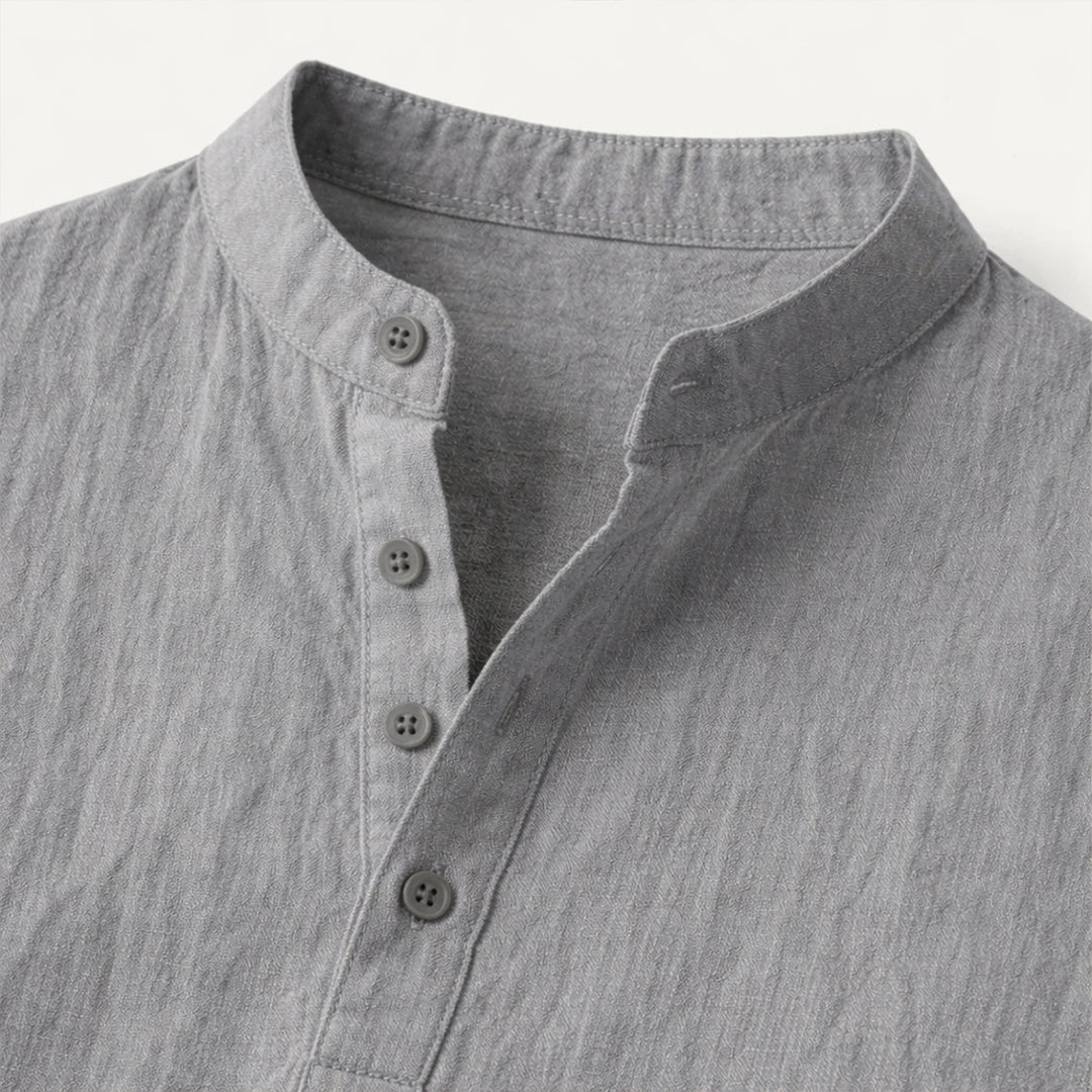 La Chemise Henley en Coton Lin d&