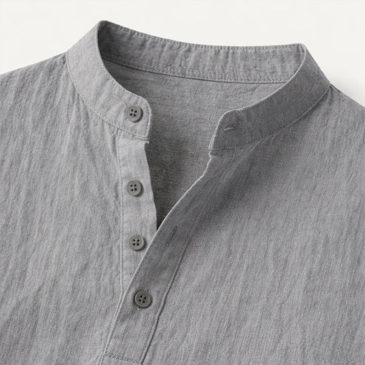 La Chemise Henley en Coton Lin d&