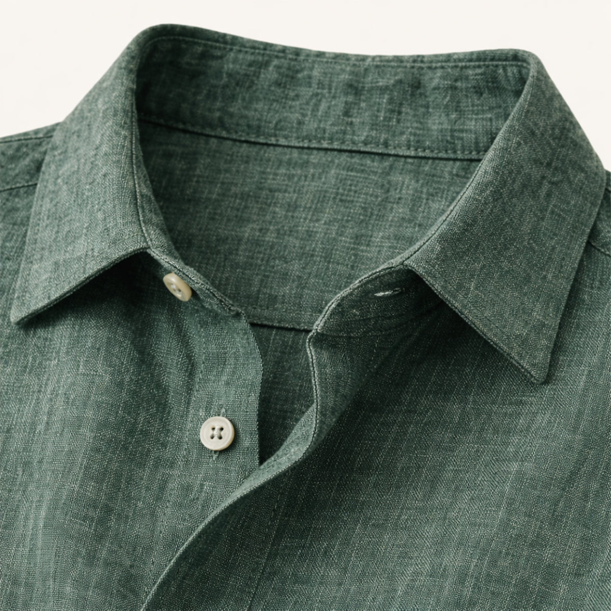 La Chemise Décontractée en Lin à Manches Boutonnées pour Hommes Meadowfall