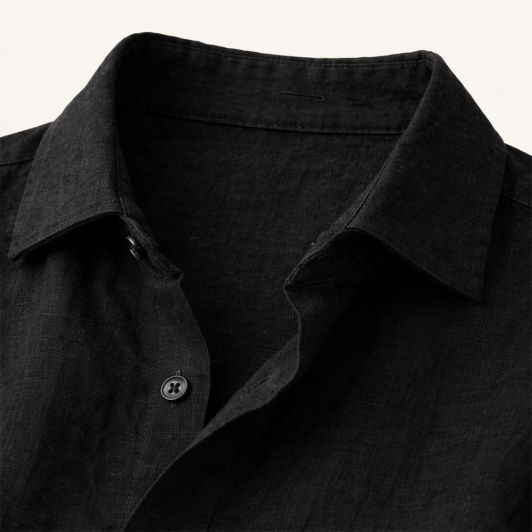 La Chemise Décontractée en Coton-Lin pour Homme Buckingham