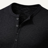 T-shirt en coton Henley à col boutonné décontracté pour hommes Berkshire
