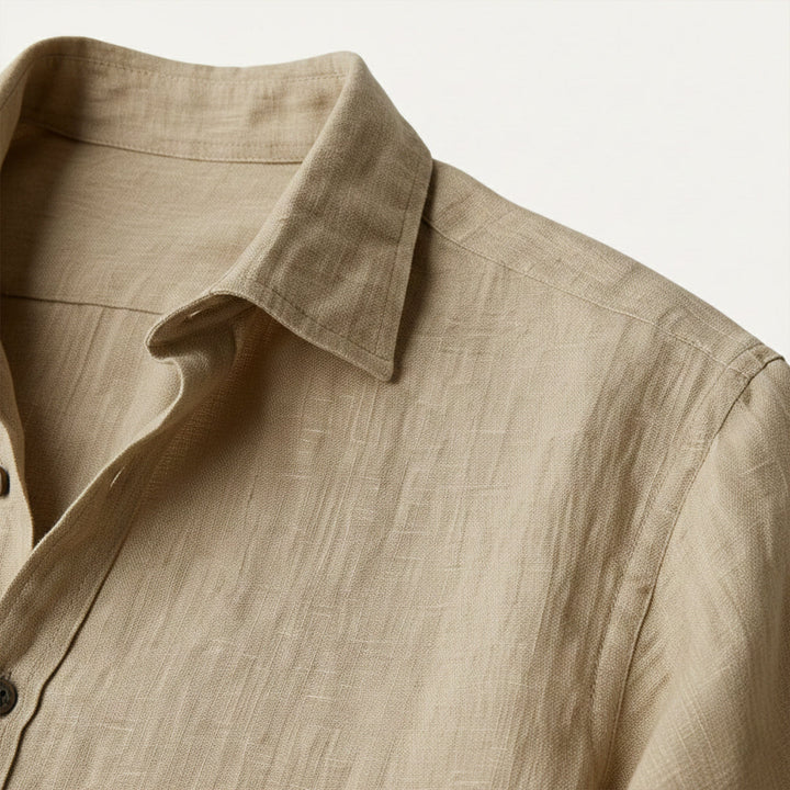 La Chemise en Lin Vintage à Manches Longues Zurich pour Hommes