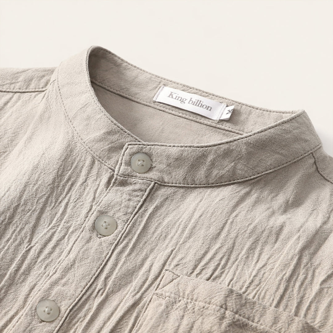 La chemise Henley en coton et lin doux pour hommes Inverness