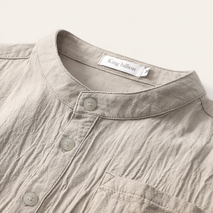 La chemise Henley en coton et lin doux pour hommes Inverness
