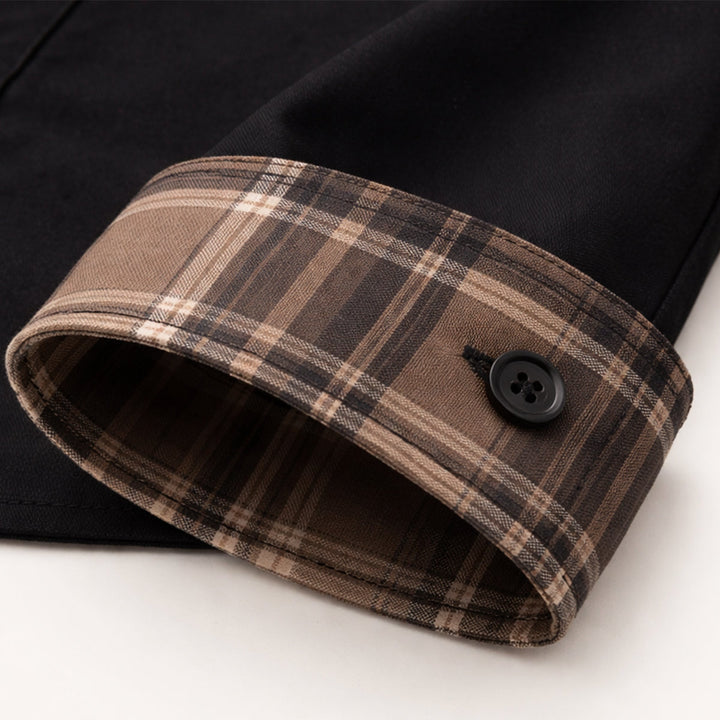 La Chemise Décontractée à Boutons pour Hommes Amelia avec Col et Manches en Carreaux