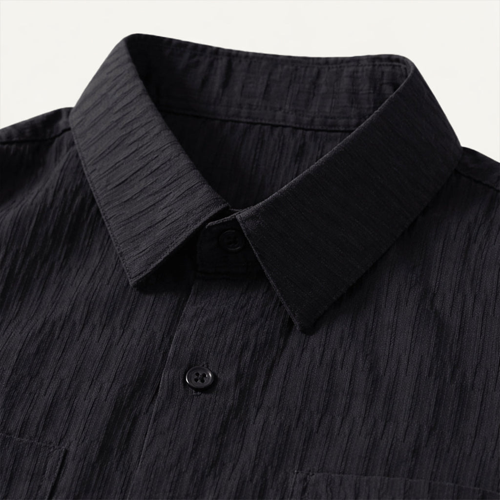 La chemise rétro à rayures texturées pour hommes Meadowwood Ridge