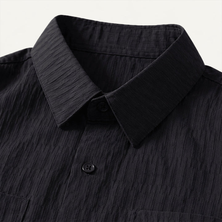 La chemise rétro à rayures texturées pour hommes Meadowwood Ridge