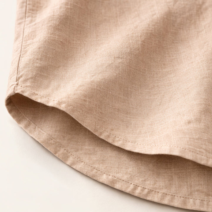 La chemise Henley décontractée en coton et lin pour homme Hillgate