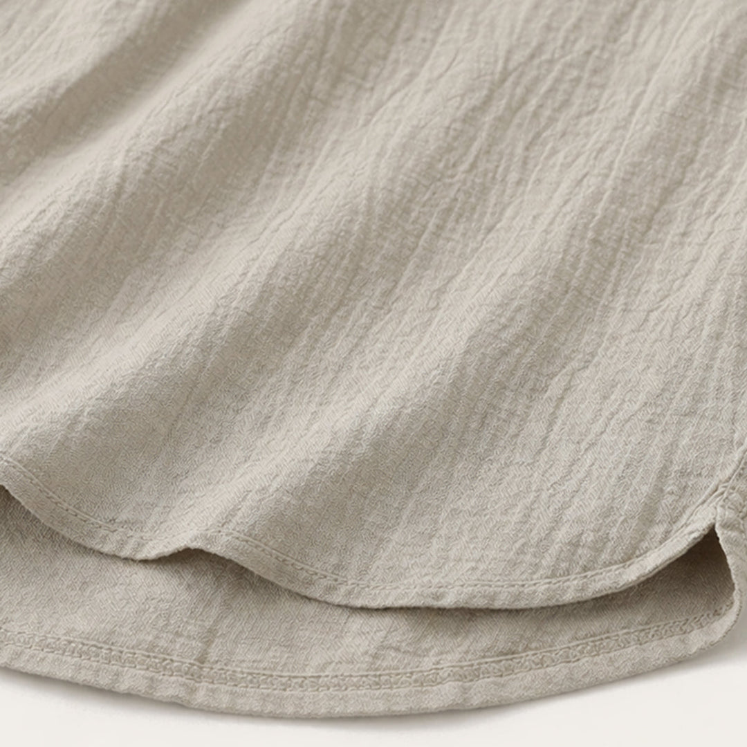 La chemise Henley en coton et lin doux pour hommes Inverness
